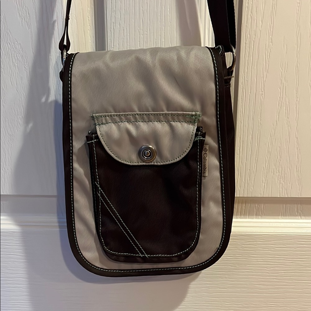 Columbia Brown and Khaki Crossbody Bag